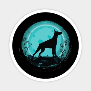 Doberman Dog Retro Style Magnet